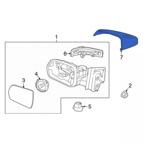 Left side mirror cover for Ford Edge 2021-2024