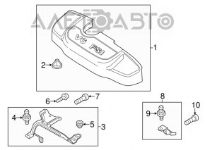 Engine cover VW Touareg 11-17 3.6
