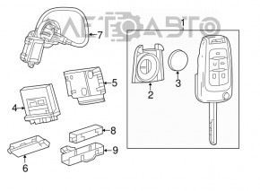 KEYLESS ENTRY CONTROL MODULE Chevrolet Volt 11-12