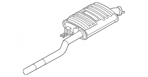 Exhaust line middle section with catalytic converter Hyundai Santa FE 21-23 2.5T