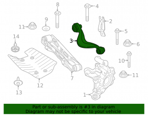Upper rear left transverse control arm BMW 7 G70 23-25