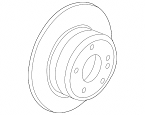 Front right brake disc for BMW X5 F15 14-18 M, perforated