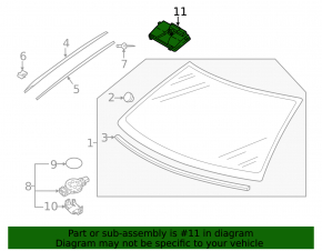 VW Passat 20-22 lane monitoring camera on the windshield