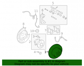Brake disc rear left Lexus RX300 98-03