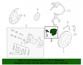 Rear left hub Nissan Rogue 21-24 FWD