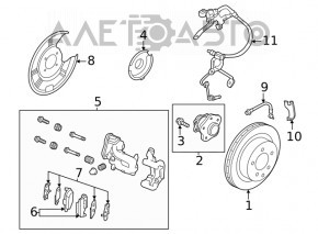 Rear left hub Nissan Rogue 21-24 FWD