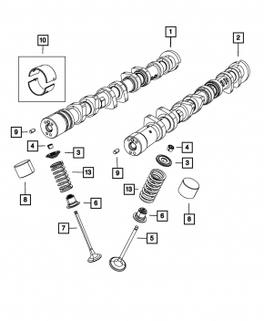 Camshaft with gear intake Dodge Journey 11- 2.4