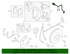 Brake pad wear sensor front left Audi Q5 8R 13-17