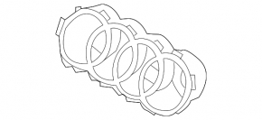 Audi A6 C7 16-18 radiator grill emblem base without night vision