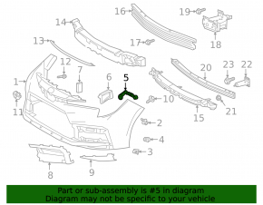 Left front bumper mount for Toyota Corolla 20-23