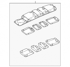 Front light VW Tiguan 09-15 without sunroof gray 4 pockets, fractures