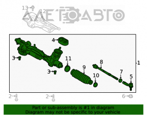 Steering rack VW Tiguan 18-20