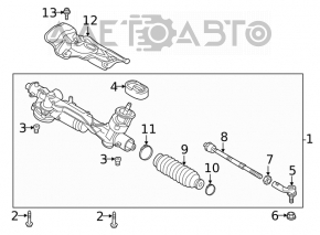 Steering rack VW Tiguan 18-20