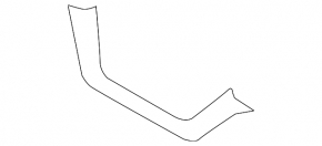 Front bumper molding upper Nissan Rogue 17- black