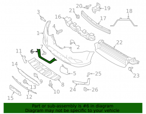 Front bumper molding upper Nissan Rogue 17- black