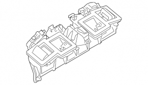 The bare heater housing of the BMW 5 F10 11-16 air conditioner, 2-zone valve, upper part