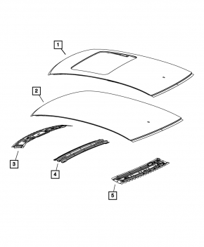 Roof metal Dodge Dart 13-16 without hatch, sawed off, dent