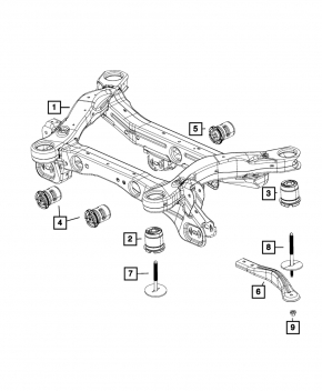 Subframe rear Chrysler 200 15-17 FWD