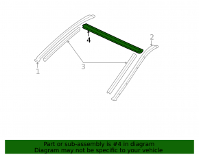 Upper windshield molding Lexus LX 98-07