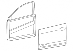 Door assembly front left Nissan Rogue 14-20