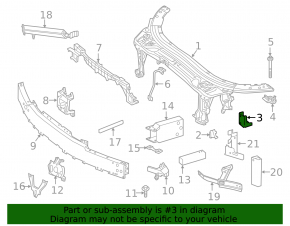 TV Upper Bar Bracket Right Mercedes C-class W205 15-21