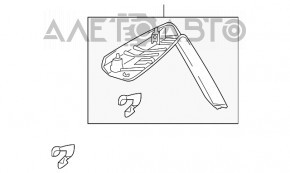 Left trunk door trim Mercedes GLC 16-22 beige