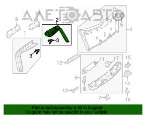 Left trunk door trim Mercedes GLC 16-22 beige