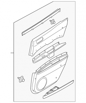 Mazda CX-7 06-09 gray rear right door panel