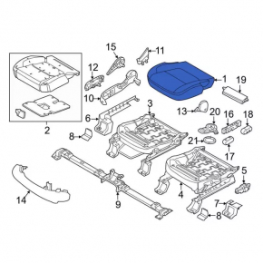 Driver's seat Ford Explorer 16-19 without airbag