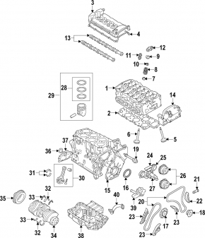 Crankshaft VW Passat b7 12-15 USA 3.6 K:59.98 W:53.98