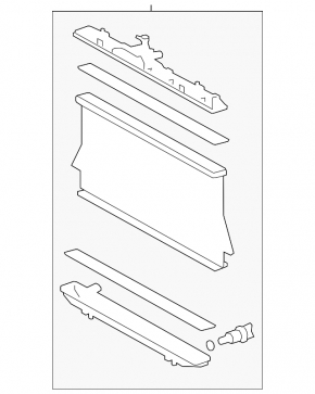 Radiator cooling water Toyota Highlander 14-16 3.5 TYC
