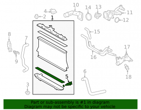 Toyota Highlander 14-16 3.5" Water Cooling Radiator
