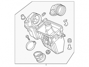 Air filter housing for a 2013-2015 Honda Accord hybrid