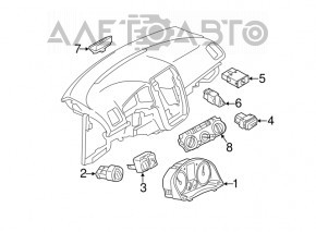 Headlight control VW Tiguan 09-11 with PTF, type 2