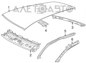 Roof pillar front right VW Jetta 11-18 USA