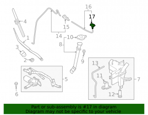 Left windshield washer nozzle for Nissan Murano z51 09-14