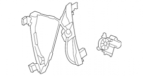 Window lifter with motor front left Chevrolet Cruze 16-
