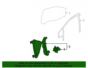 Window lifter with motor front left Chevrolet Cruze 16-
