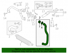 Left intercooler pipe for Audi A6 C8 19-25 3.0T