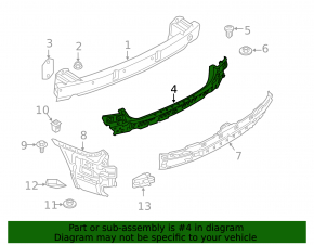 Rear bumper central mount BMW 7 G11 G12 20-22 rest