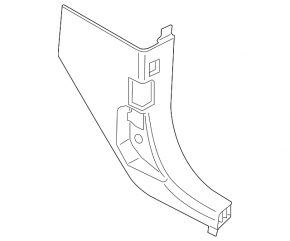 Front pillar trim lower left BMW X3 F25 11-17 beige, missing plug