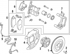 Rear left hub Kia EV9 24-26