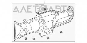 Toyota Yaris 2006-2010 dashboard without airbag