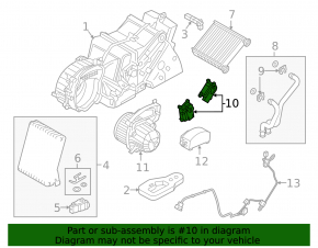 Actuator motor heater drive ventilation 3 rows VW Atlas 18-