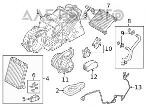 Actuator motor heater drive ventilation 3 rows VW Atlas 18-
