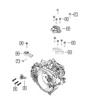 Front engine mount Jeep Compass 17- manual transmission awd