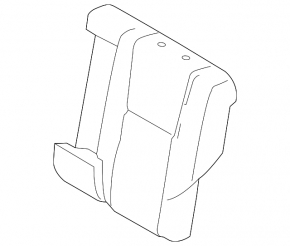 Rear seat back trim, 2nd row, left, Toyota Rav4 16-18 hybrid, black leather, Limited