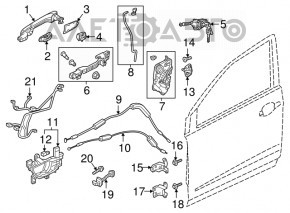Front left door lock Honda CRV 17-22