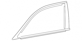 Upper front left door molding for Lexus LS460 LS600h 07-12 chrome