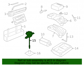 Spare wheel mount VW Touareg 11-17